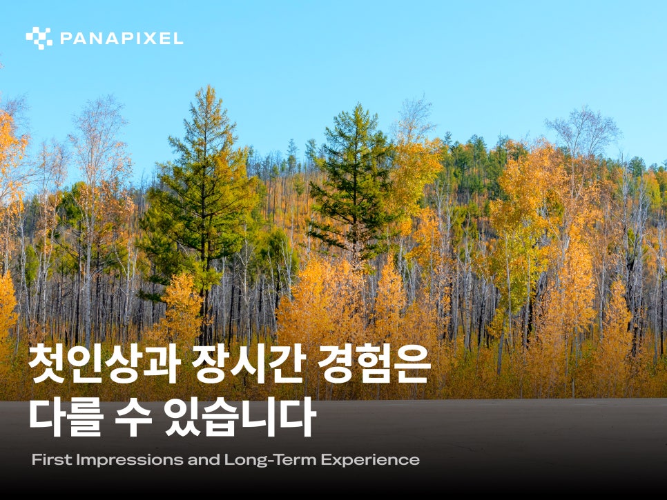 첫인상과 장시간 경험은 다를 수 있습니다.